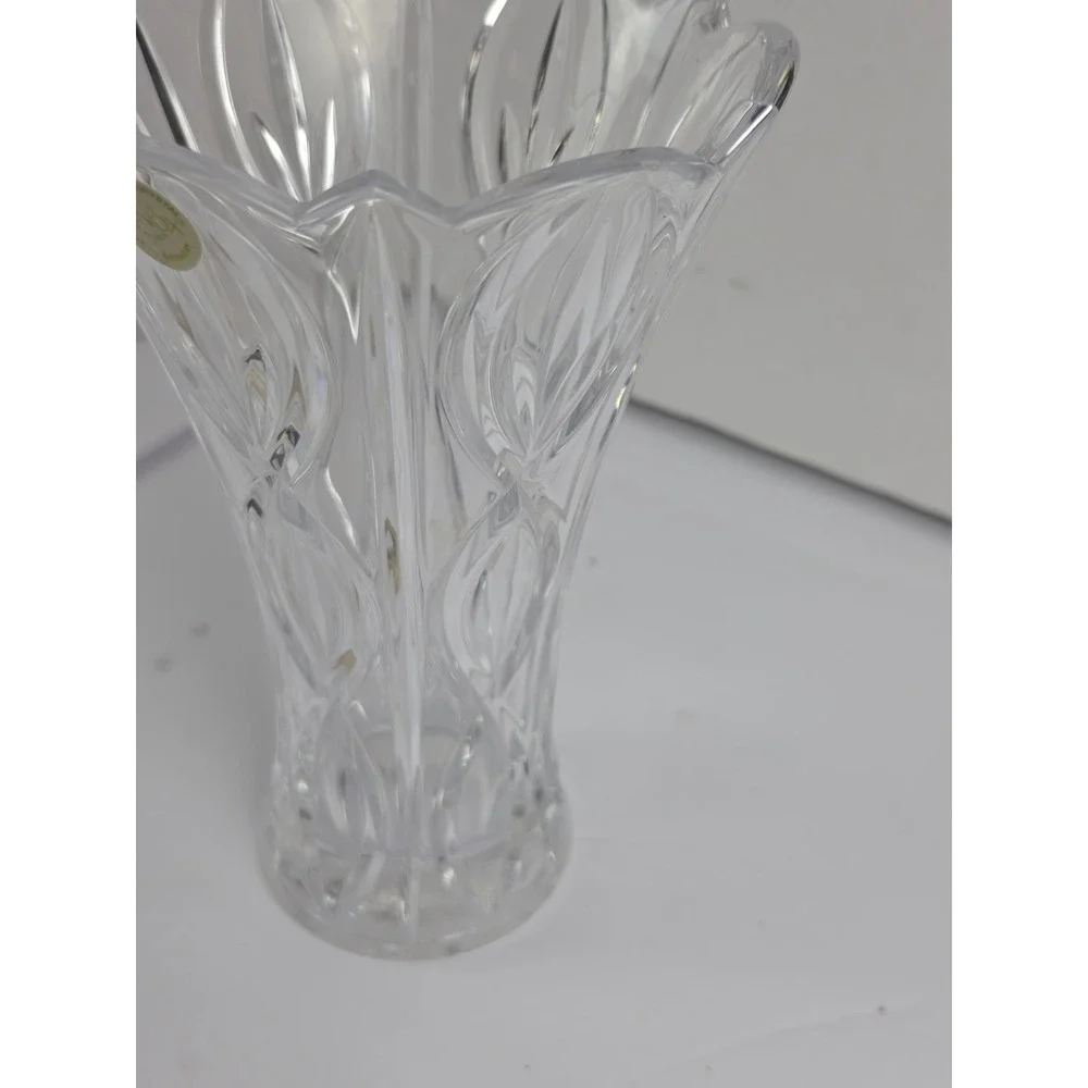 Lenox Wedding Braid Full Lead Crystal Vase Glam 9.25